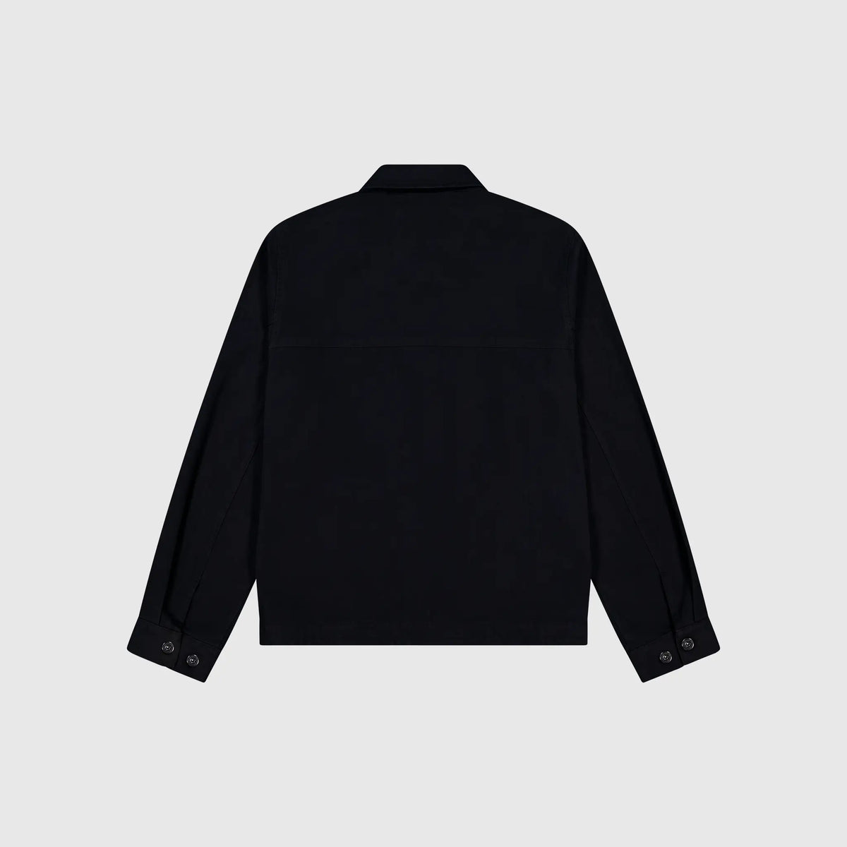 Anderson Chore Coat in black, flat lay back view