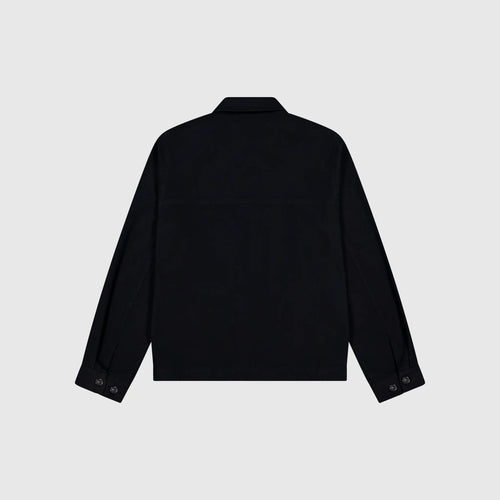 Anderson Chore Coat in black, flat lay back view