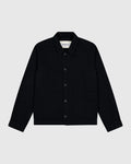 Anderson Chore Coat in black, flat lay — 300gsm herringbone twill