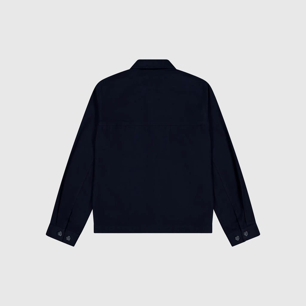 Anderson Chore Coat in navy, flat lay back view