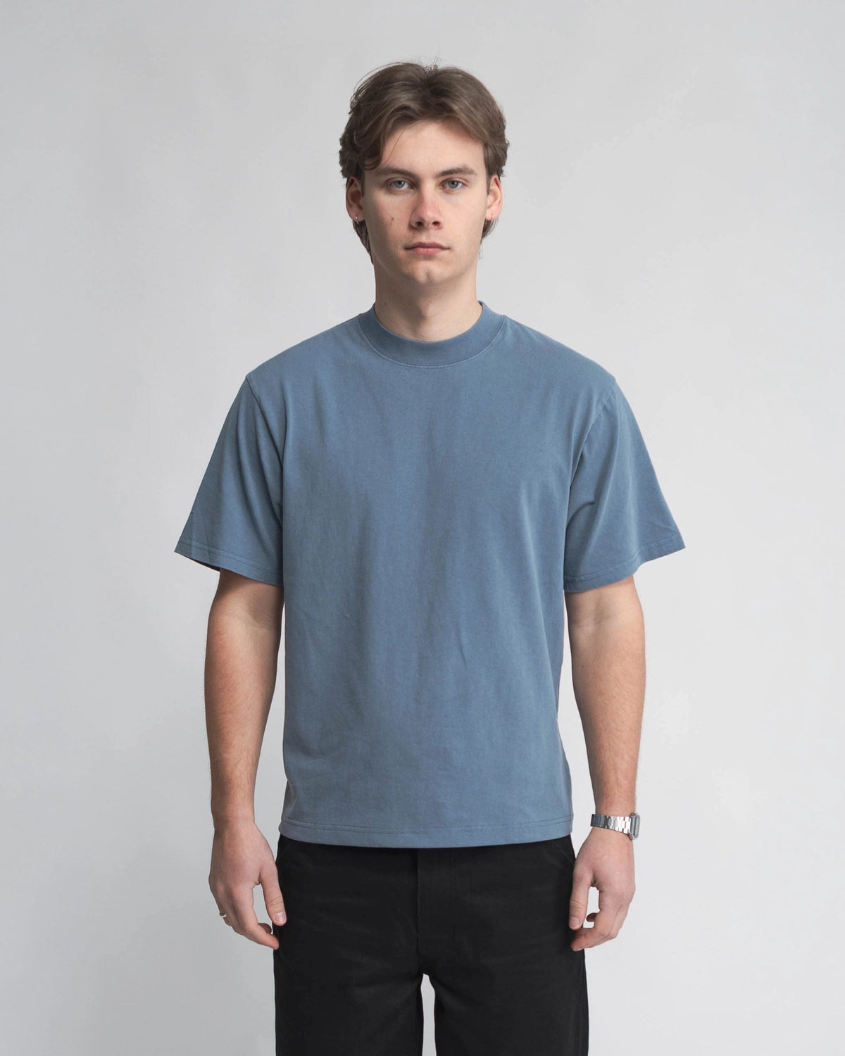 Anderson Relaxed T-Shirt in blue, front view